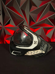 Used HK Army KLR Paintball Mask - Black/White - 2 additional lens, Soft Goggle Bag, and Carbon Goggle Mask