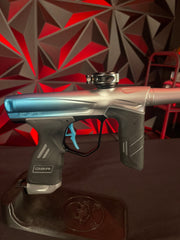 Used Dye DSR Paintball Gun - Freeze (Cyan/Clear Fade) w/ Flex Face Bolt, 2 Extra Feedneck, Extra Grips, NASA Bolt and Stock Can, 3 Barrel Backs