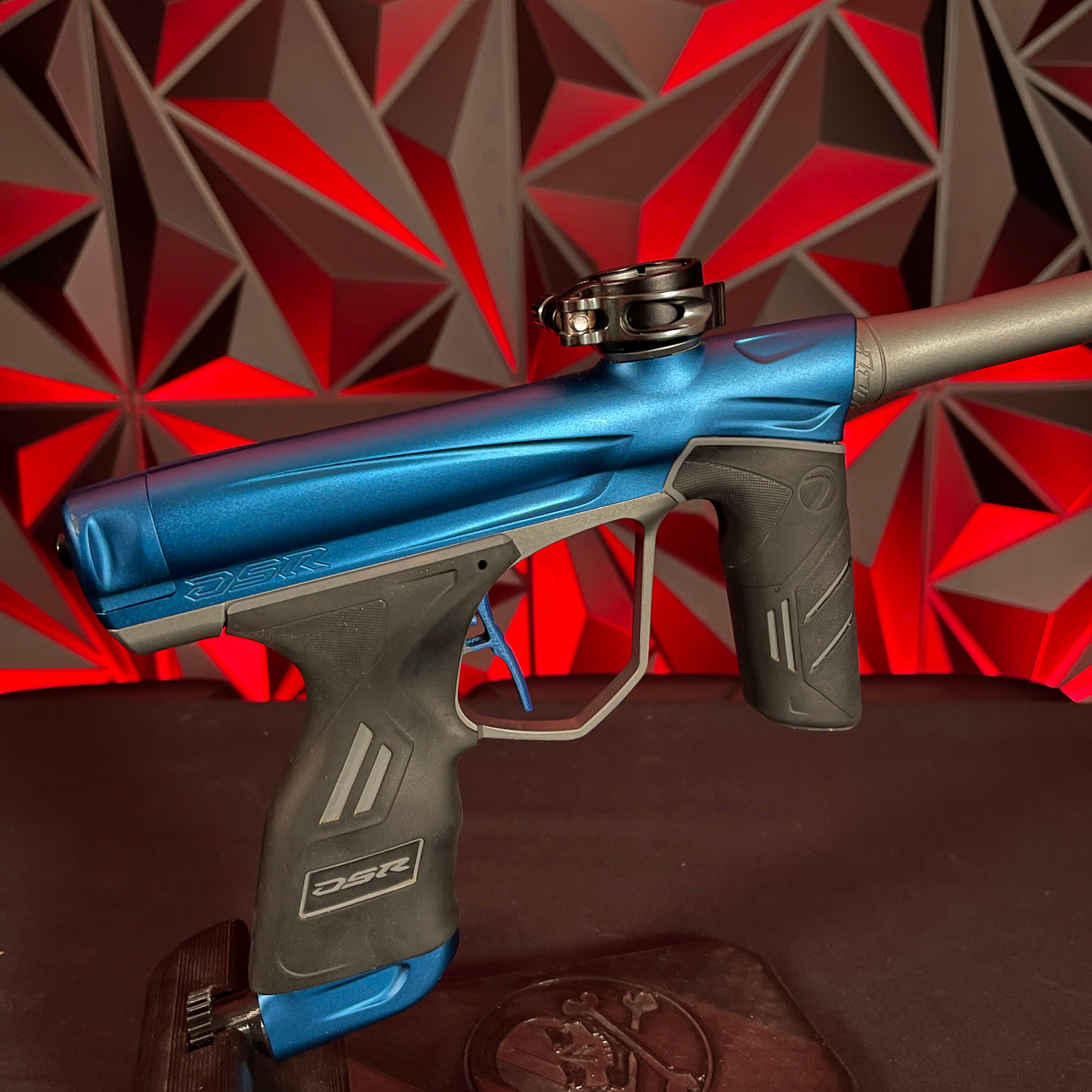 Used Dye DSR Paintball Gun - Blue Line (Dust Blue/ Dust Pewter) w/ 3 Triggers