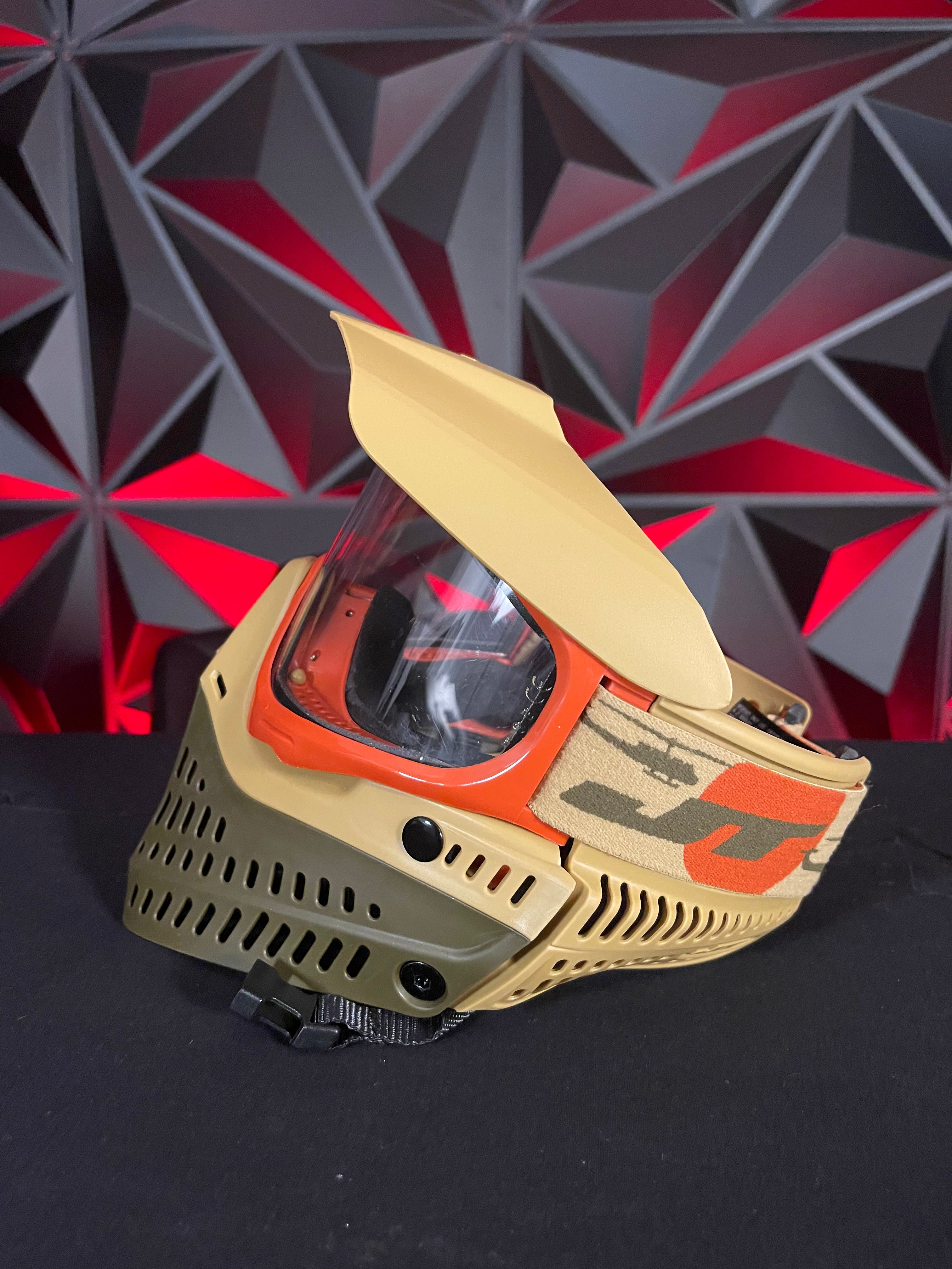 Used JT Spectra Proflex Paintball Mask - LE Copter w/ Extra Skirt & Ears