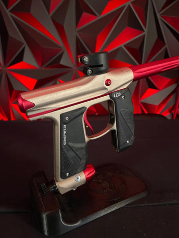 Used Empire Mini GS Paintball Gun- Bronze / Red *Single Piece Barrel*