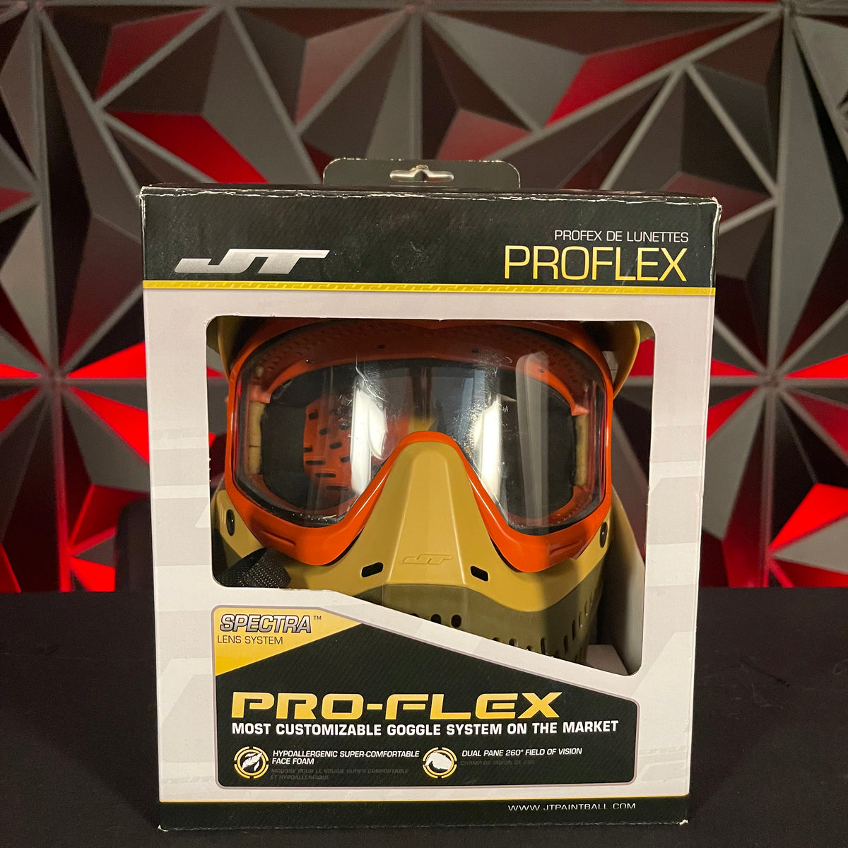 Used JT Spectra Proflex Paintball Mask - LE Copter w/ Extra Skirt & Ea