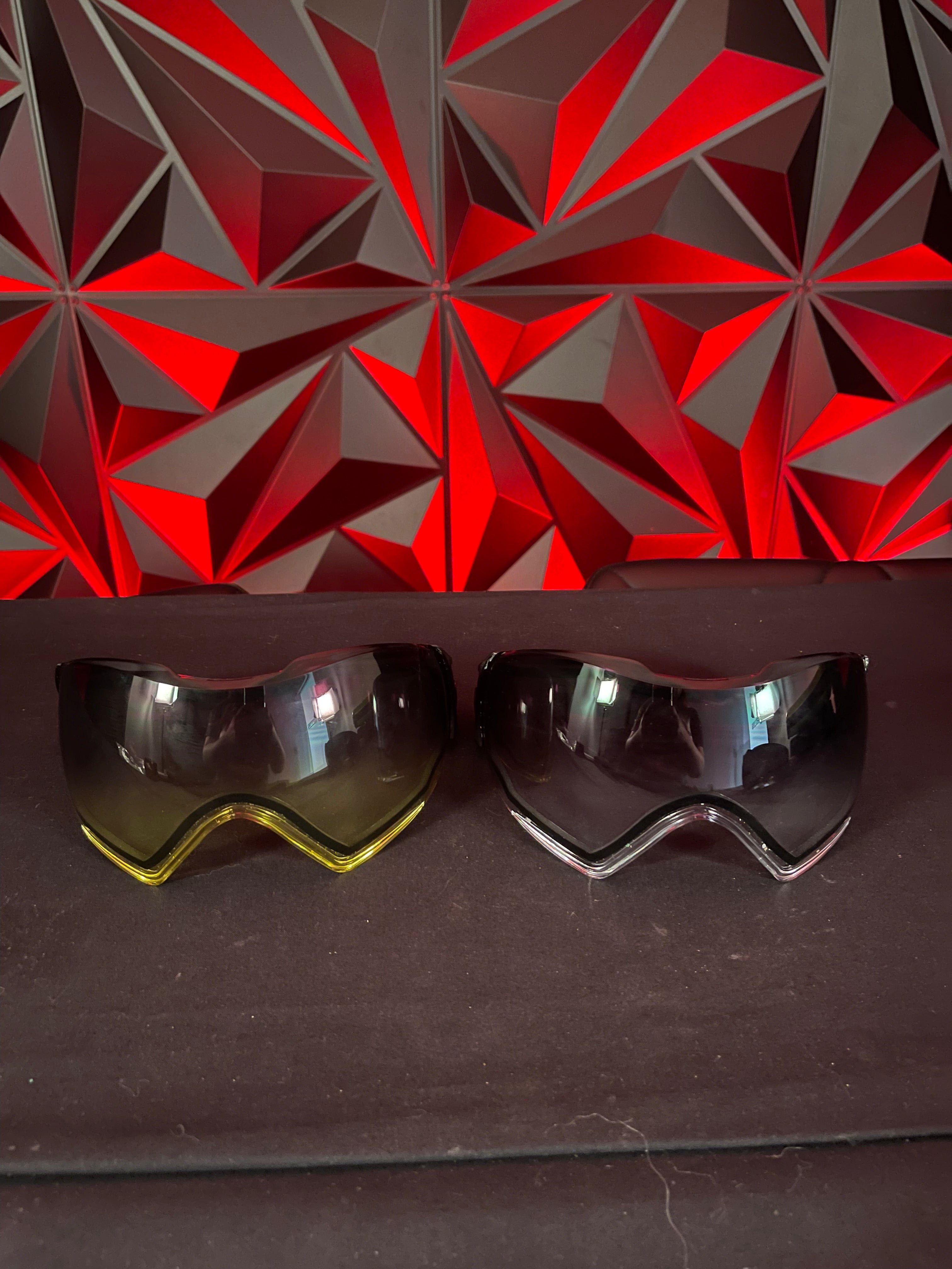 Used Push Unite Paintball Lenses Clear Gradient & Yellow Gradient w/