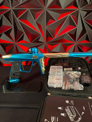 Used DLX Luxe X Paintball Gun - Dust Teal / Polished Gold