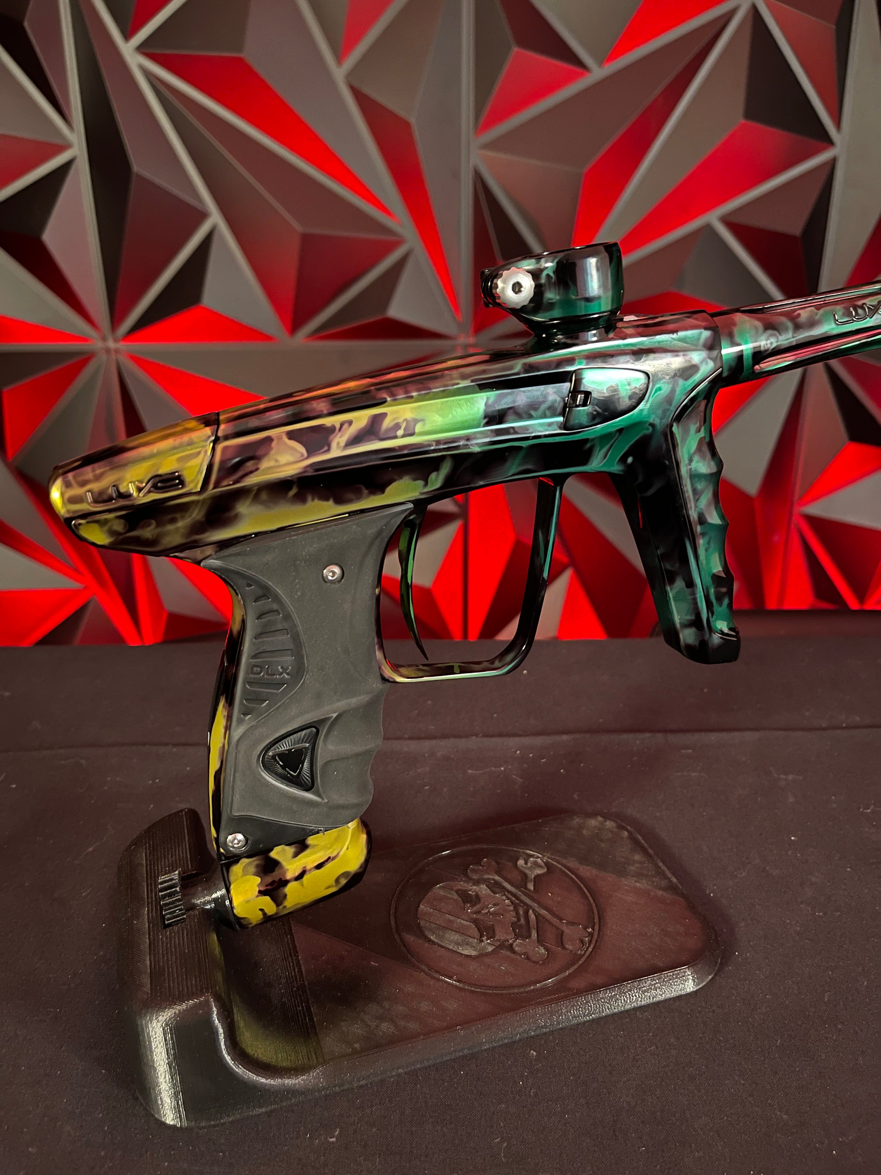 Used DLX Luxe X Paintball Gun - Green Acid Wash