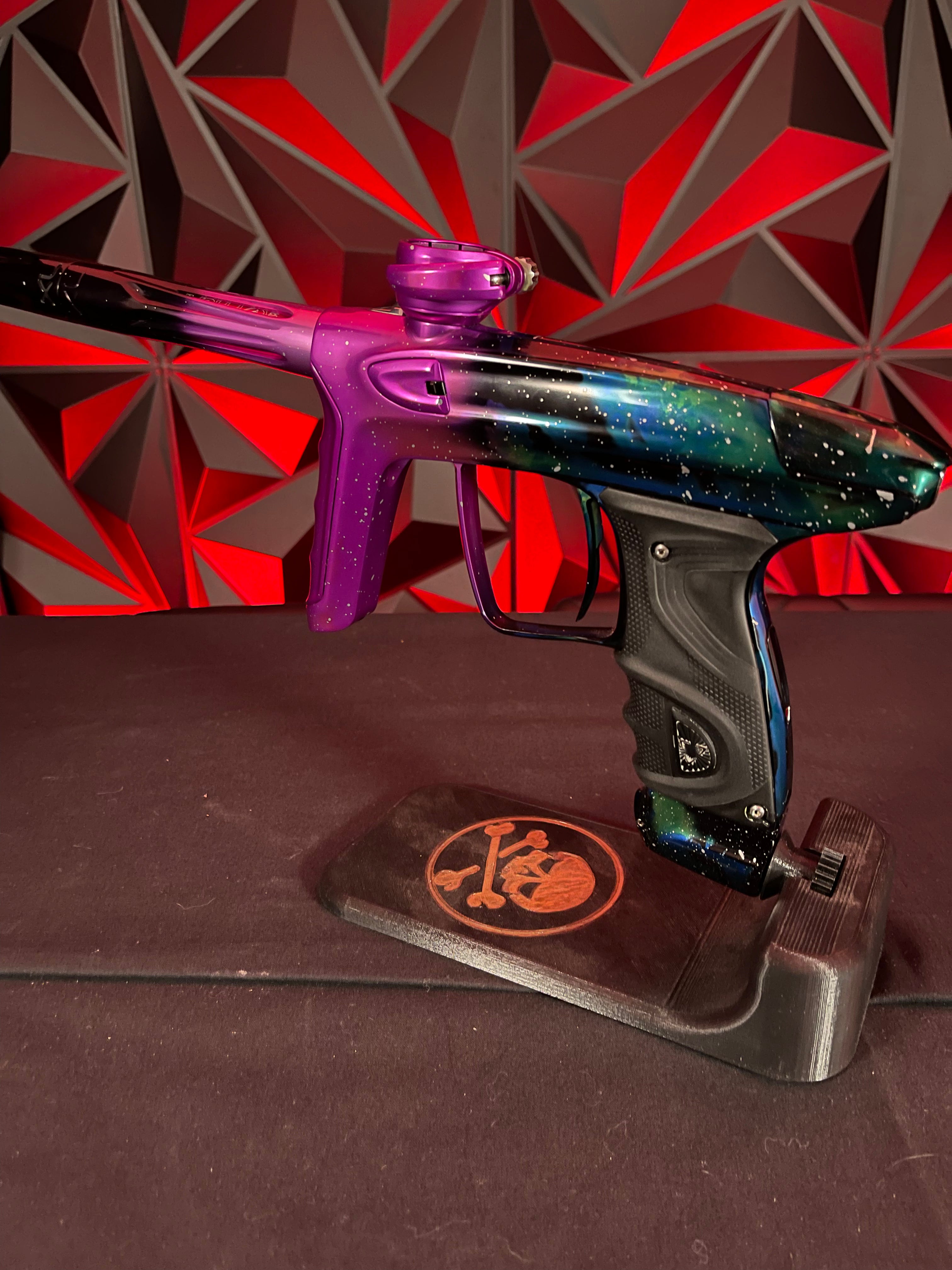 Used DLX Luxe TM40 Paintball Gun - LE Polished Pink Nebula w/ Matching Mech Frame and Powerhouse Reg