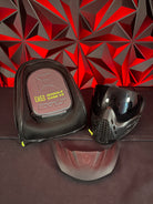 Used Virtue Vio Ascend Paintball Mask - Black w/Visor and Exalt V3 Goggle Case