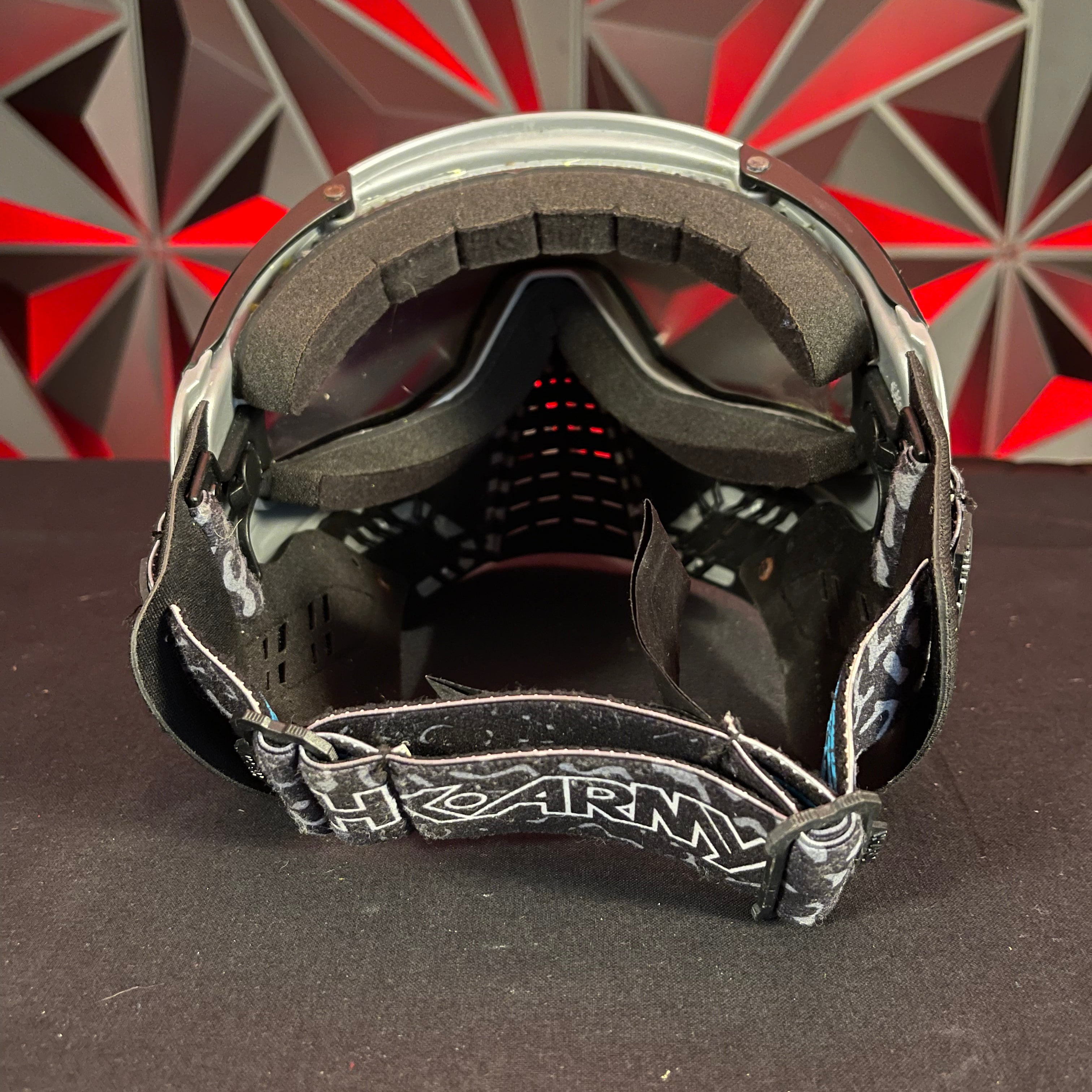 Used HK Army KLR Paintball Mask - Black/Silver w Chrome Lens