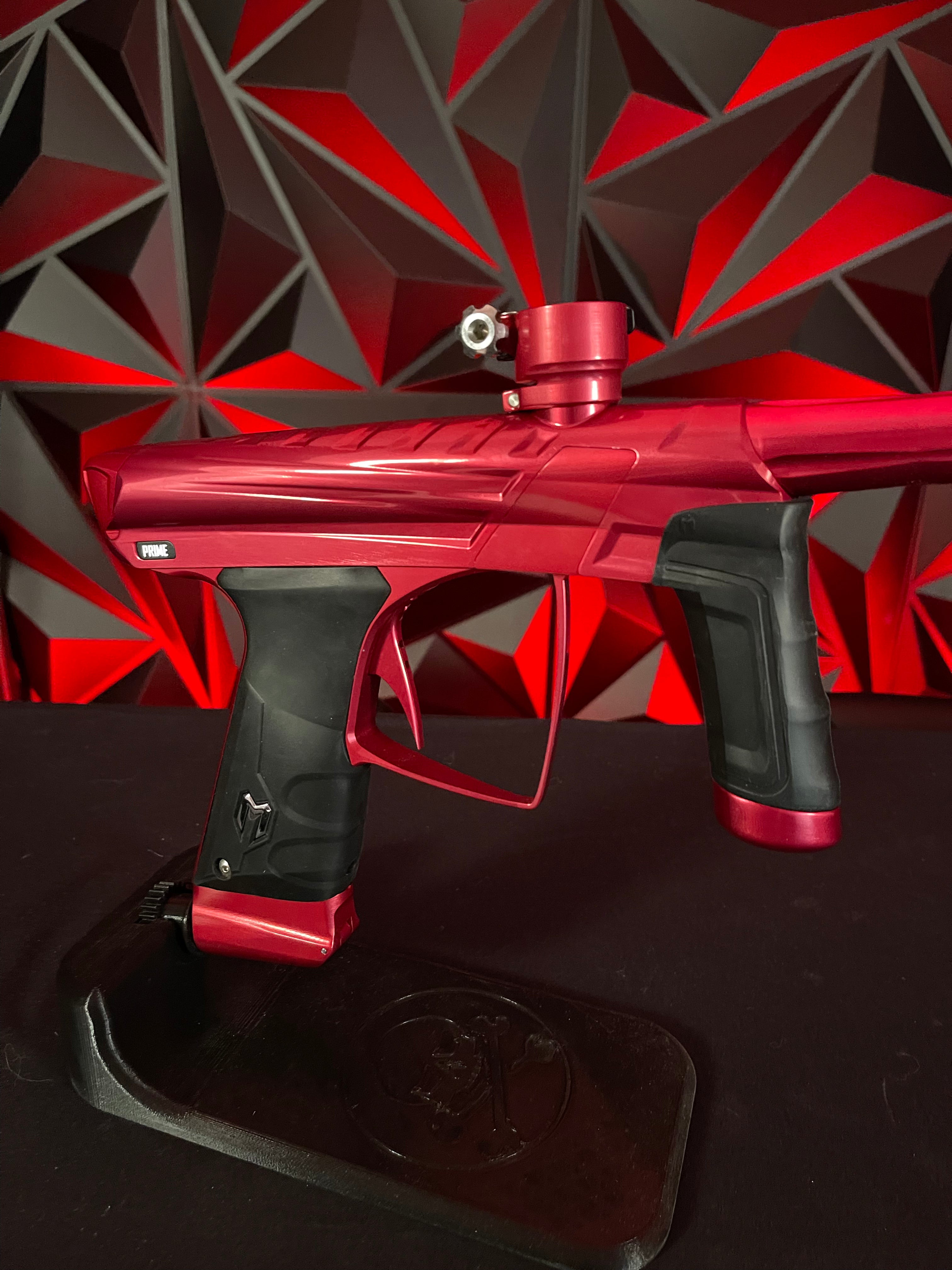 Used MacDev Prime XTS Paintball Gun - Gloss Red w/2 Shift 3 Inserts