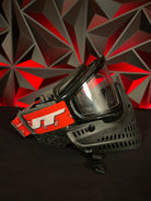 Used JT Spectra Proflex Paintball Mask - Black w/ Red Bandana Strap