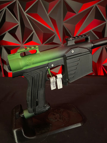Used Planet Eclipse Inception Designs "Ranger" EMF100 Paintball Gun - Green to Black Fade w/Inception Design Body, FANG Trigger, PWR Bored matching Barrel