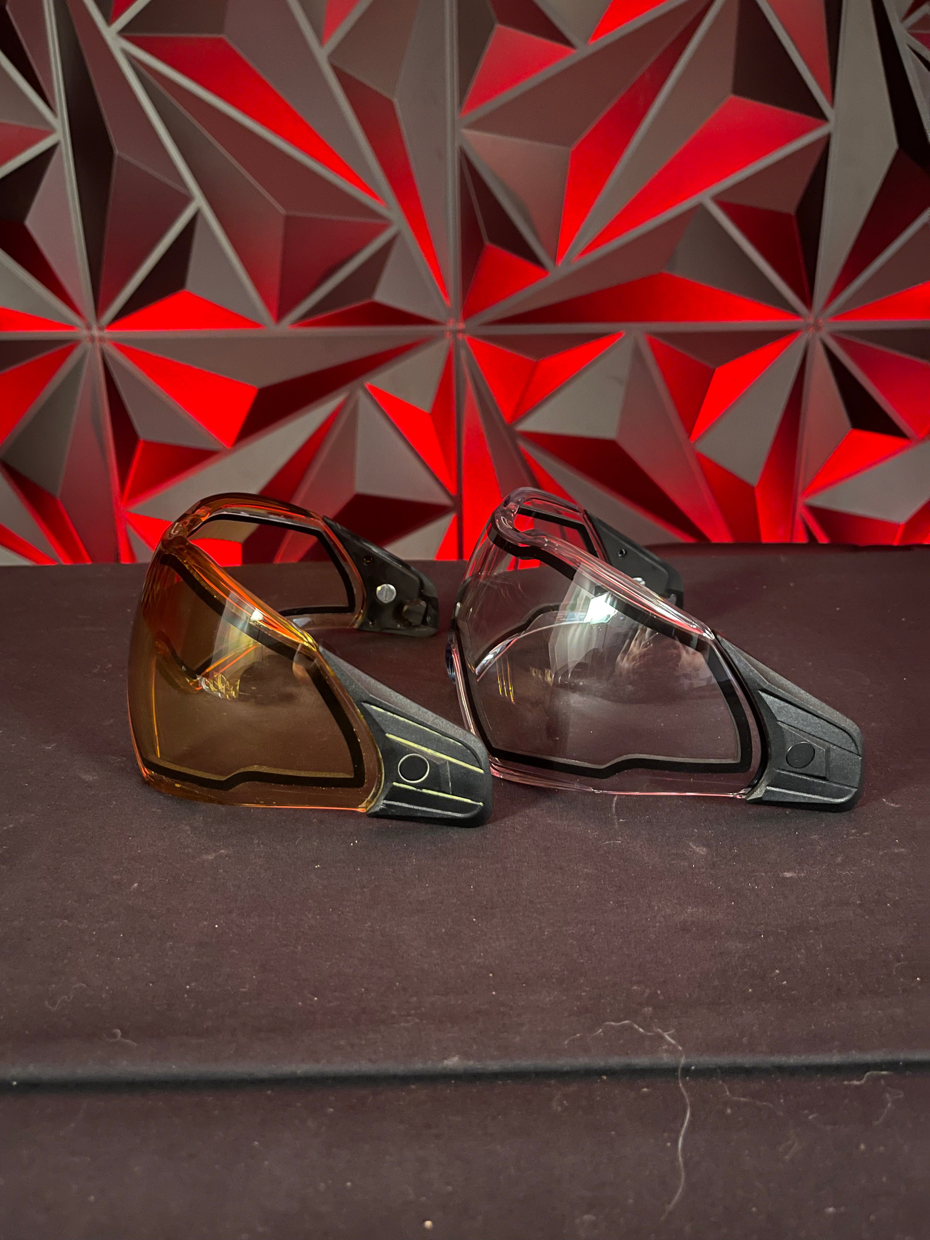 Used Push Unite Paintball Lenses Smoke & Yellow Punishers Paintball