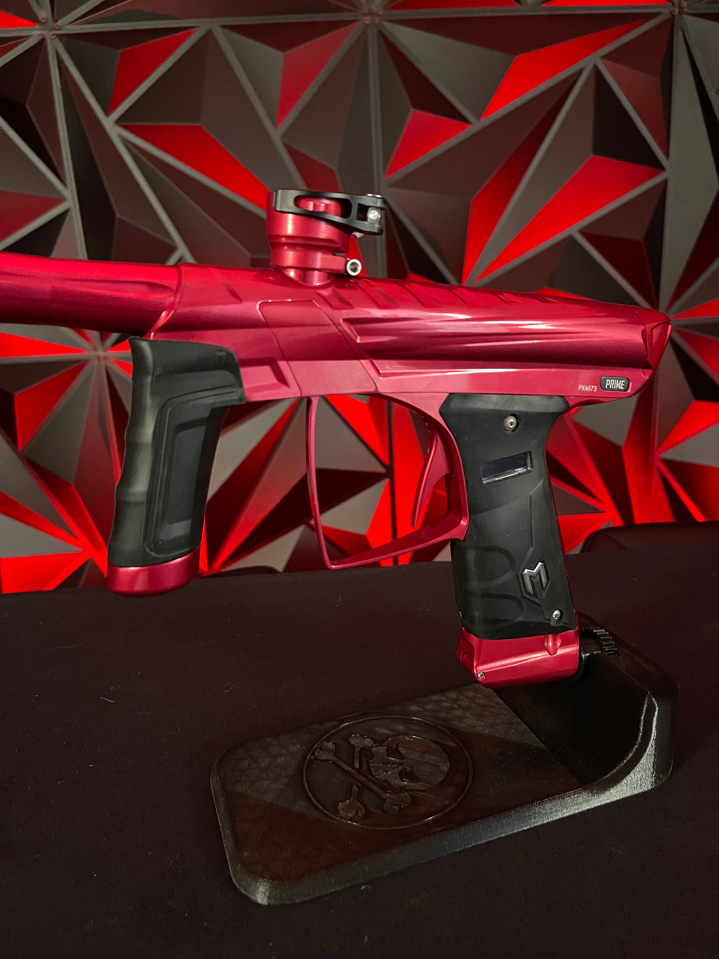 Used MacDev Prime XTS Paintball Gun - Gloss Red w/2 Shift 3 Inserts