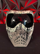 Used V-Force Grill Paintball Mask - Custom Black Splash (Painted on) w/Extra Clear Lens & Soft Goggle Bag