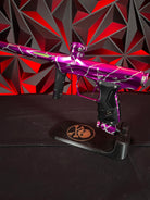 Used Shocker Amp Paintball Gun - LE Polished Purple/Silver Splash