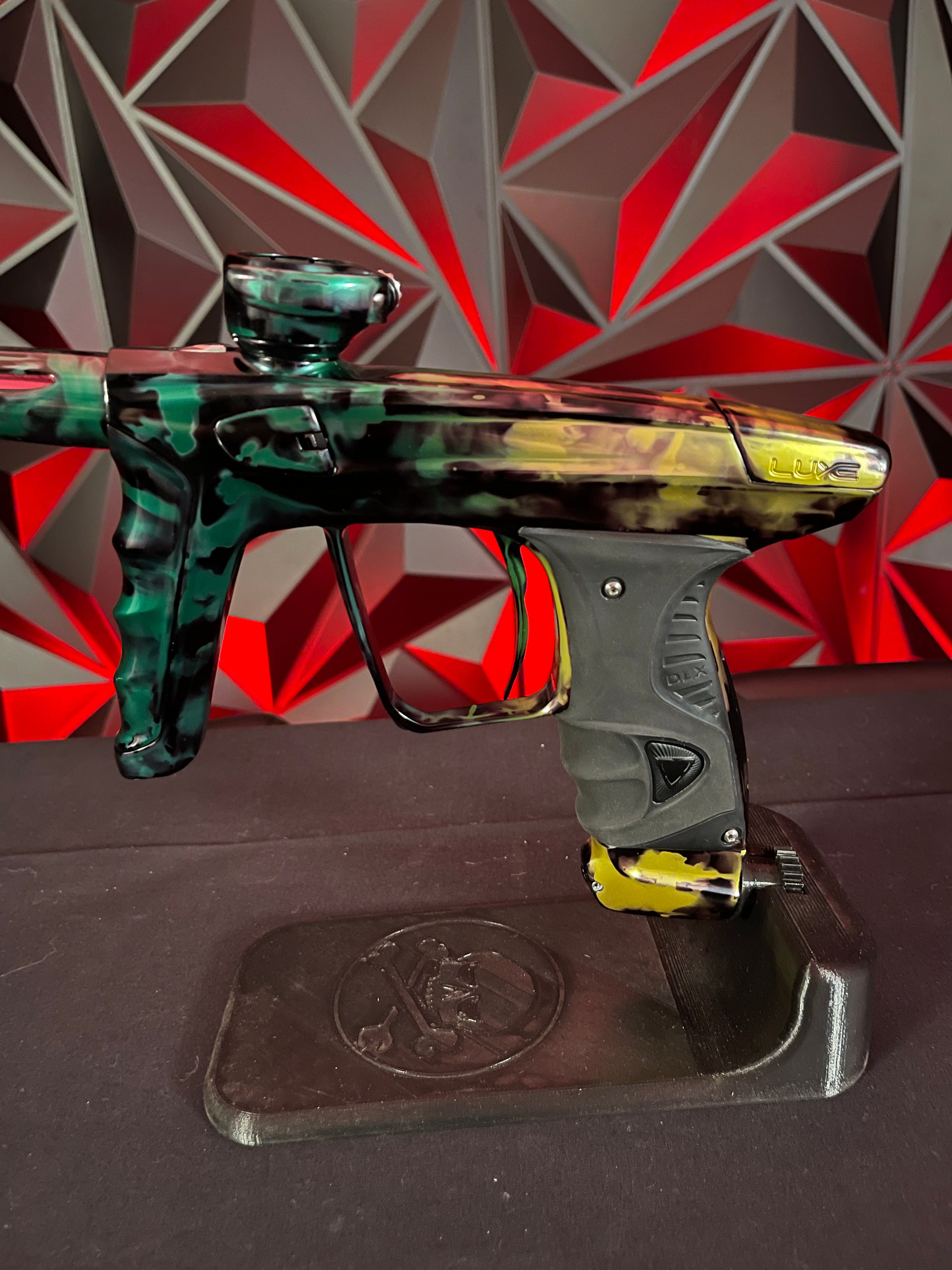 Used DLX Luxe X Paintball Gun - Green Acid Wash