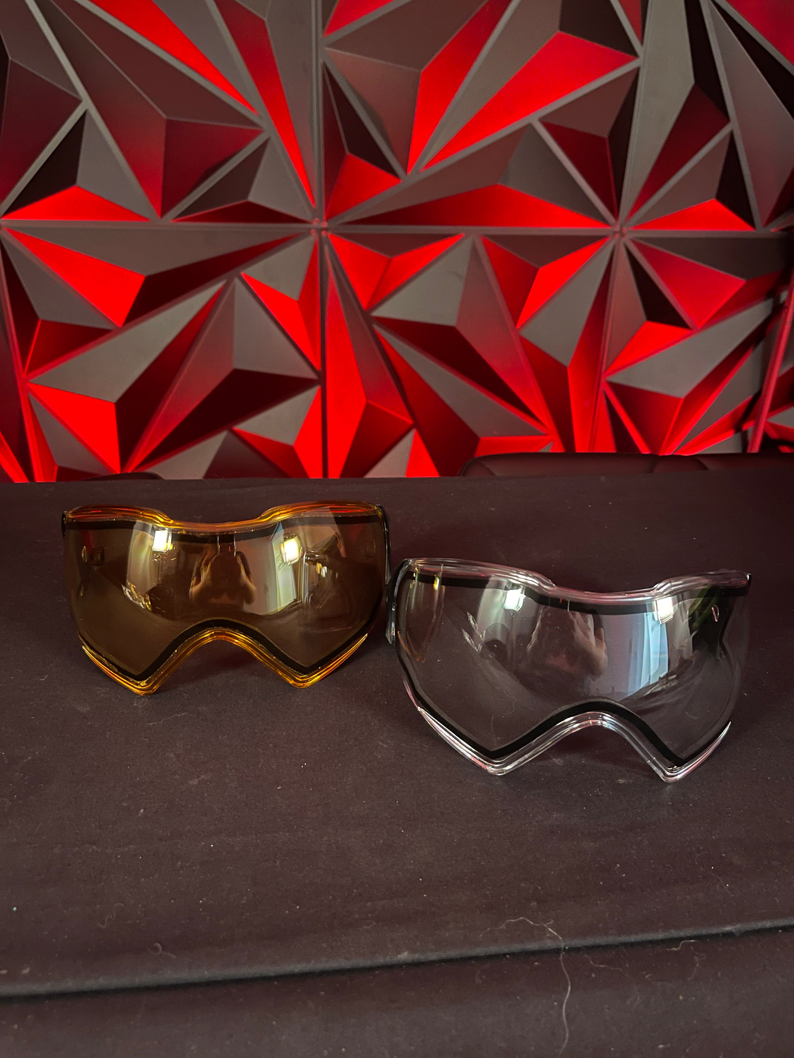 Used Push Unite Paintball Lenses Smoke & Yellow Punishers Paintball