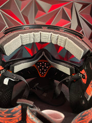 Used Empire EVS Paintball Mask - Black / Orange w/ Clear Lens & Soft Goggle Bag