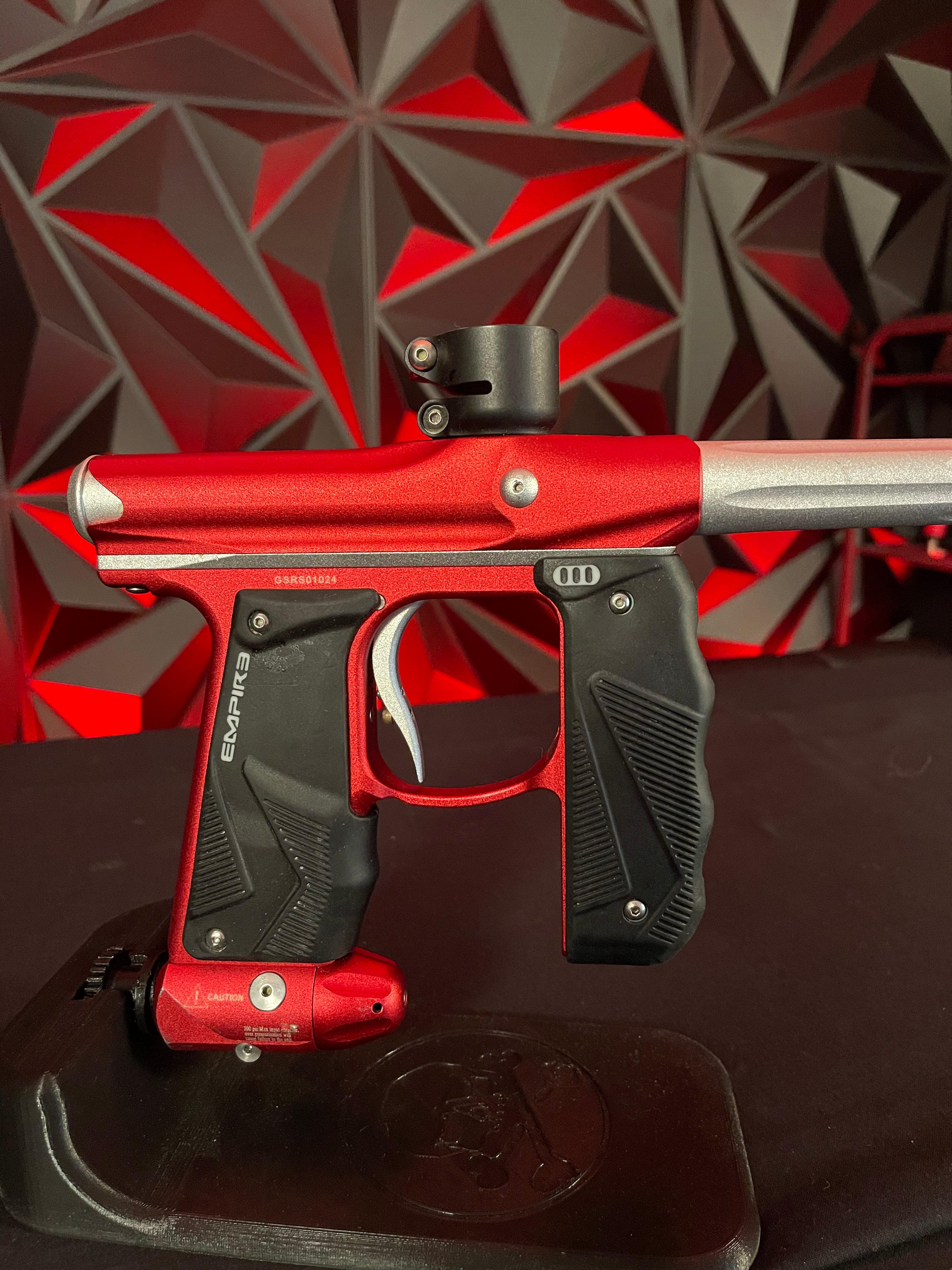 Used Empire Mini GS Paintball Gun - Dust Red/Silver