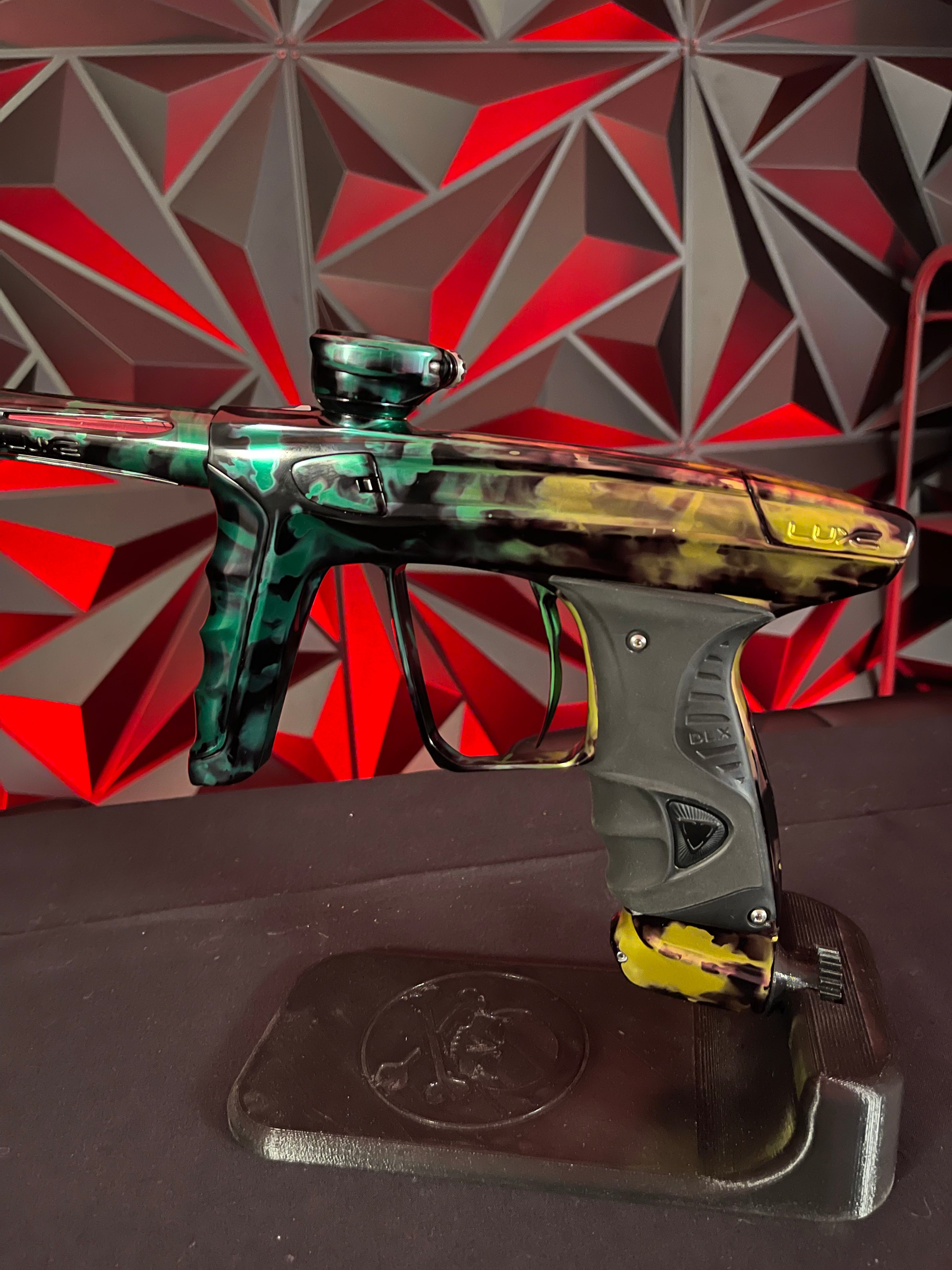 Used DLX Luxe X Paintball Gun - Green Acid Wash