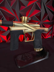 Used Planet Eclipse LV2 Paintball Gun - Gold/Gold w/Infamous Deuce Trigger, Bluetooth Module, Extra Bolt