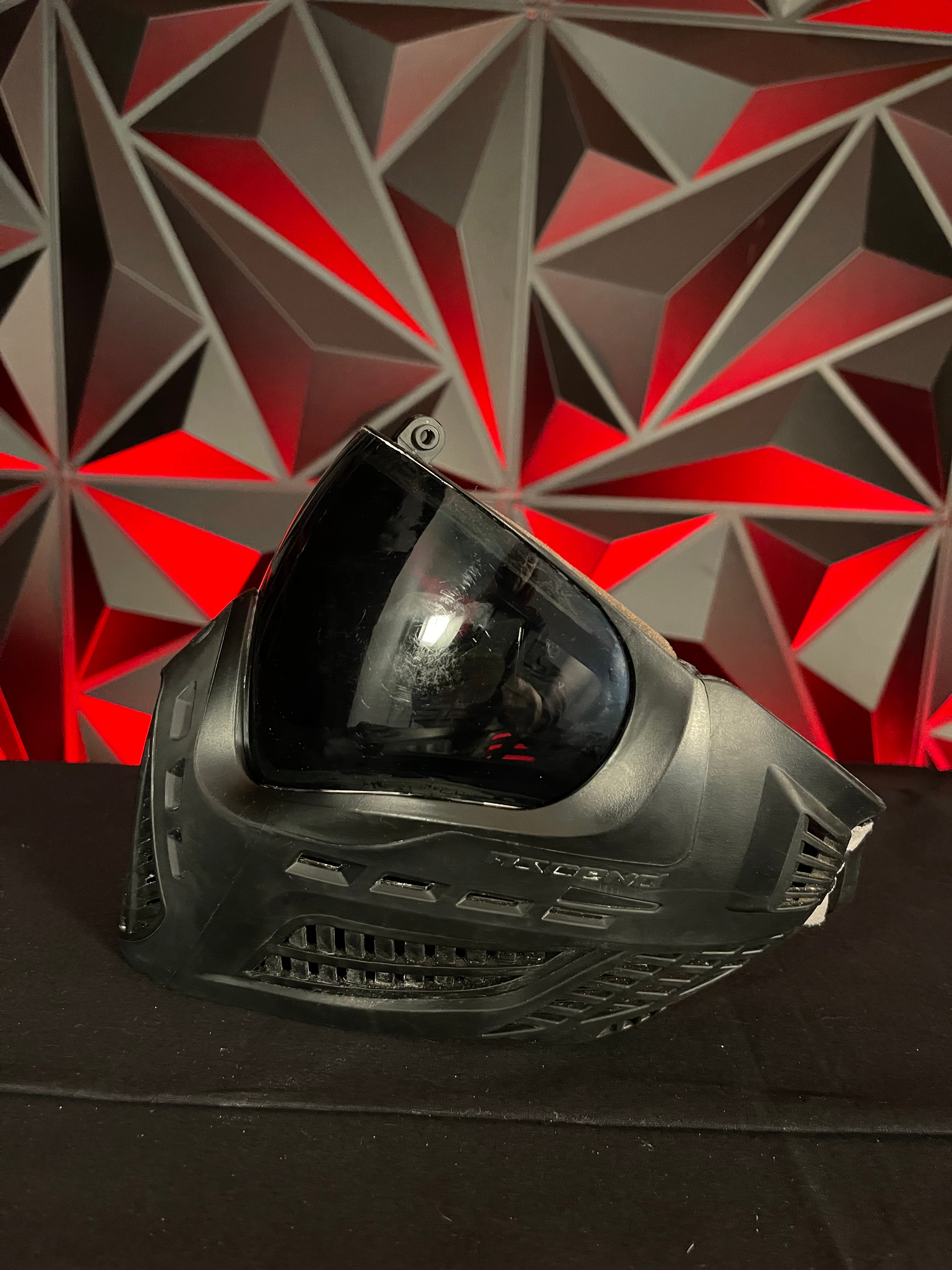 Used Virtue Vio Ascend Paintball Mask Black w/ Smoke Lens and Soft G