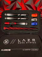 Used HK Army LAZR "Orbit" Barrel Kit - AC Threaded - Black/Red w/All Black Inserts