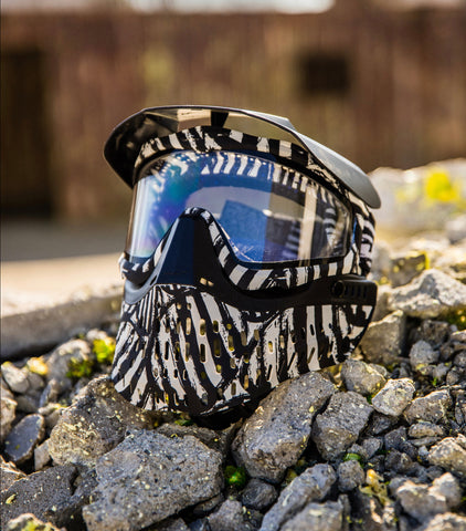JT Proflex Paintball Mask - LE Zebra w/ Clear Lens ONLY