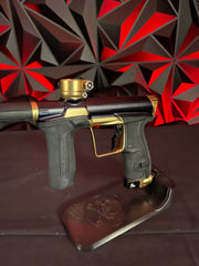 Used Planet Eclipse CS2 Pro Paintball Gun - Black / Gold w/ 3 FL backs and Infamous Deuce Trigger