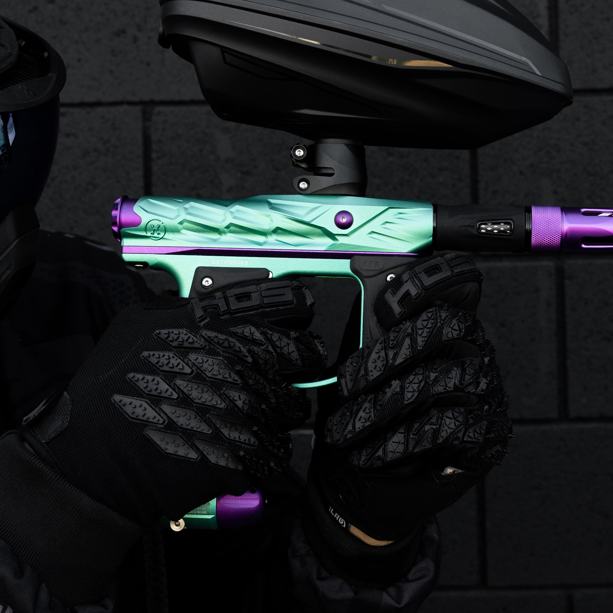 HK Army Hive Mini GS Paintball Gun w/ LAZR Barrel - Teal/Purple