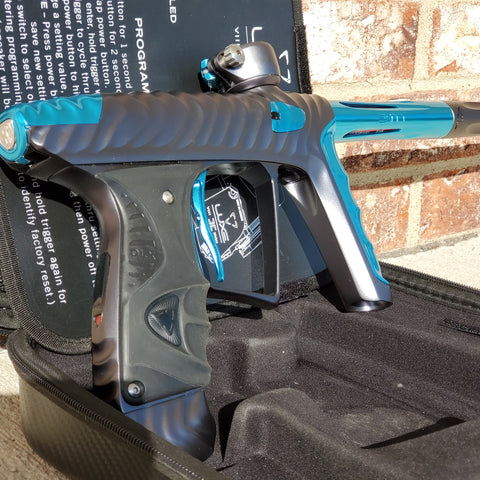 Used DLX HK Army Ripper Luxe X Paintball Gun - Dust Pewter / Teal