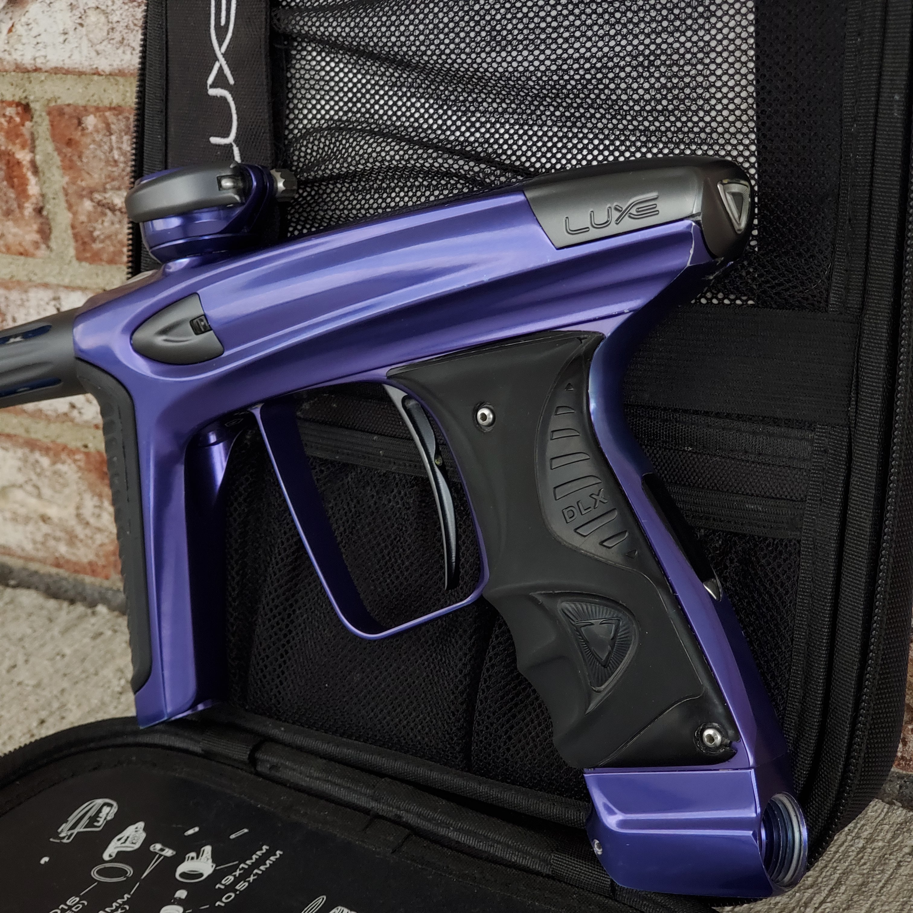 Used DLX Luxe Ice Paintball Gun - Purple / Pewter