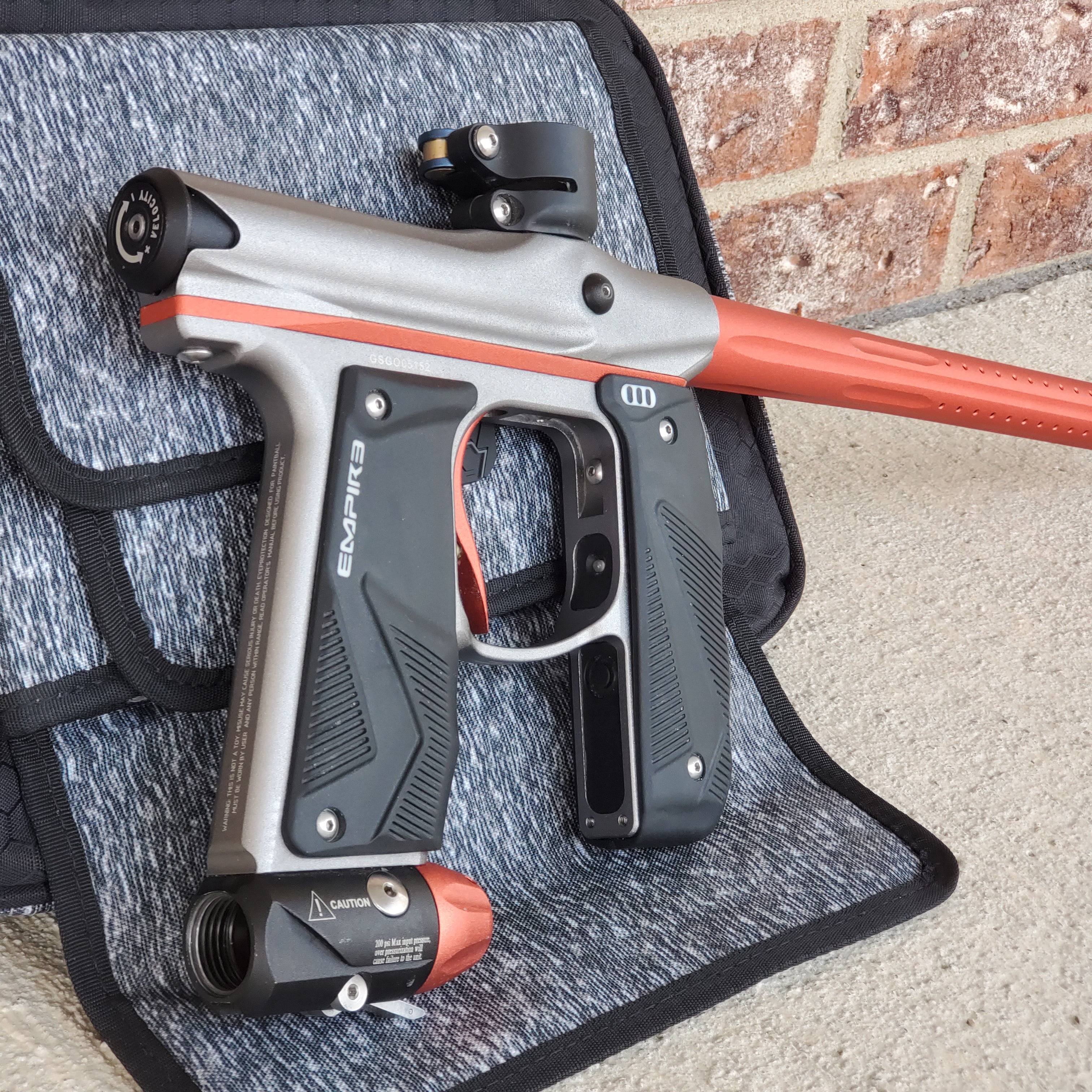 Used Empire Mini GS Paintball Gun- Grey/Orange