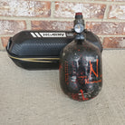 Used Ninja 48/4500 Paintball Tank- Black / Red Splash