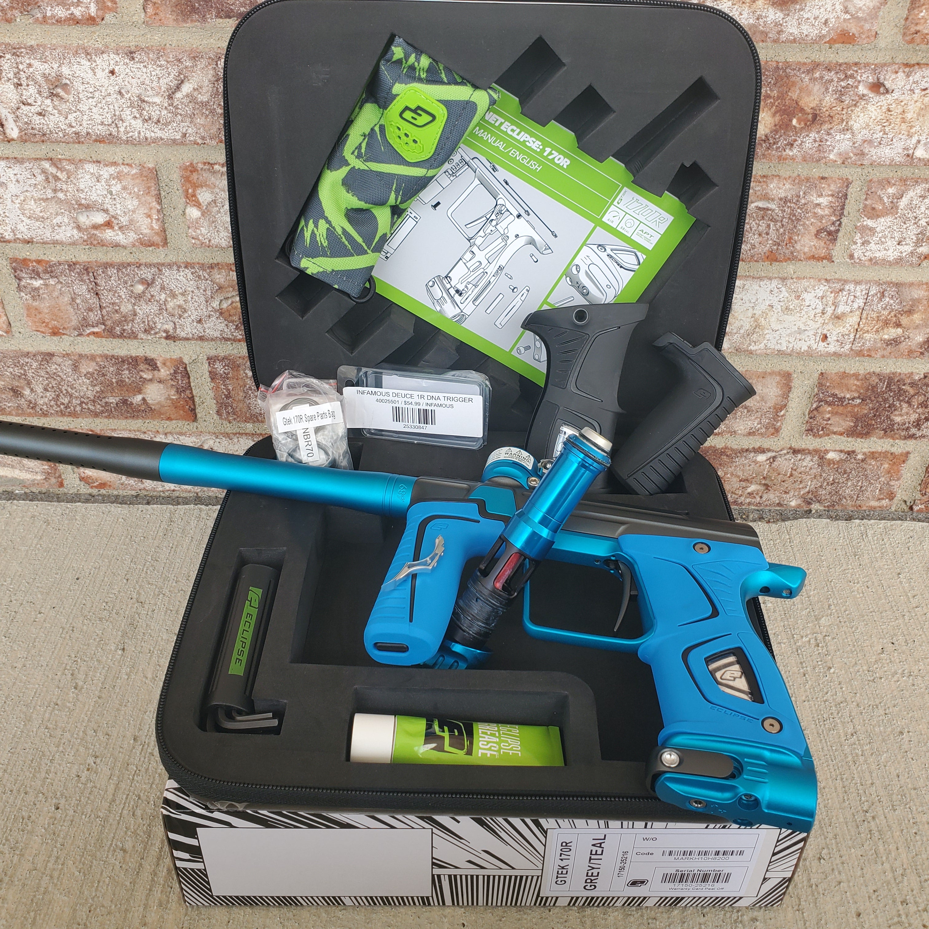 Used Planet Eclipse 170R Paintball Gun - Grey / Teal