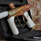 Used MacDev Clone 5 Paintball Gun - Red / Green Fire Fade