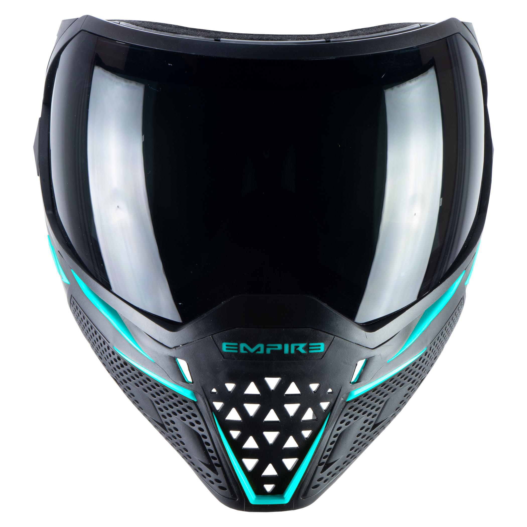 Empire EVS Paintball Mask - Black/Aqua (Thermal Smoke & Clear Lens)