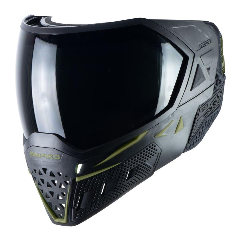 Empire EVS Paintball Mask - Black/Olive (Thermal Smoke & Clear Lens)