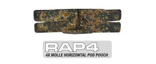 Quad Horizontal Pod Pouch (2 and 2) German Flecktarn