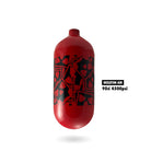 Infamous Hyperlight "SKULL AO SERIES" Paintball Tank BOTTLE ONLY - Red/Black - 90/4500 PSI