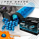 Virtue Ace Paintballs - Blue V-Logo Shell / Orange Fill - 2000 Count