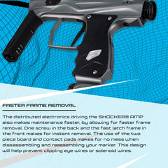 SP Shocker AMP Paintball Gun - Dust White / Polished Black