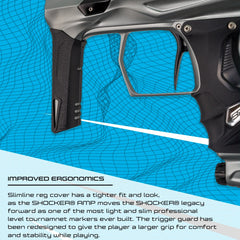 SP Shocker AMP Paintball Gun - Dust Pewter / Polished Black