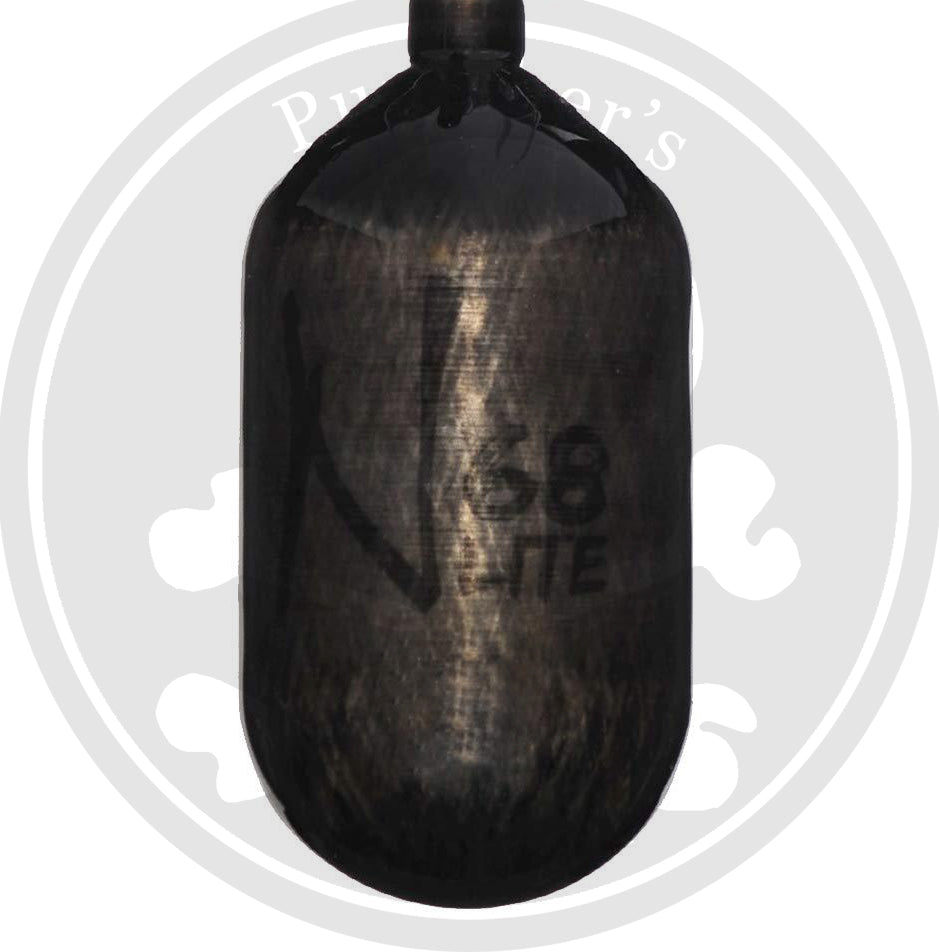 Ninja Carbon Fiber Lite 68/4500 Paintball Tank - Translucent Black - Adjustable Regulator