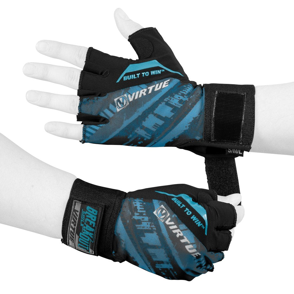 Virtue Mesh Breakout Gloves - Half Finger - Graphic Blue