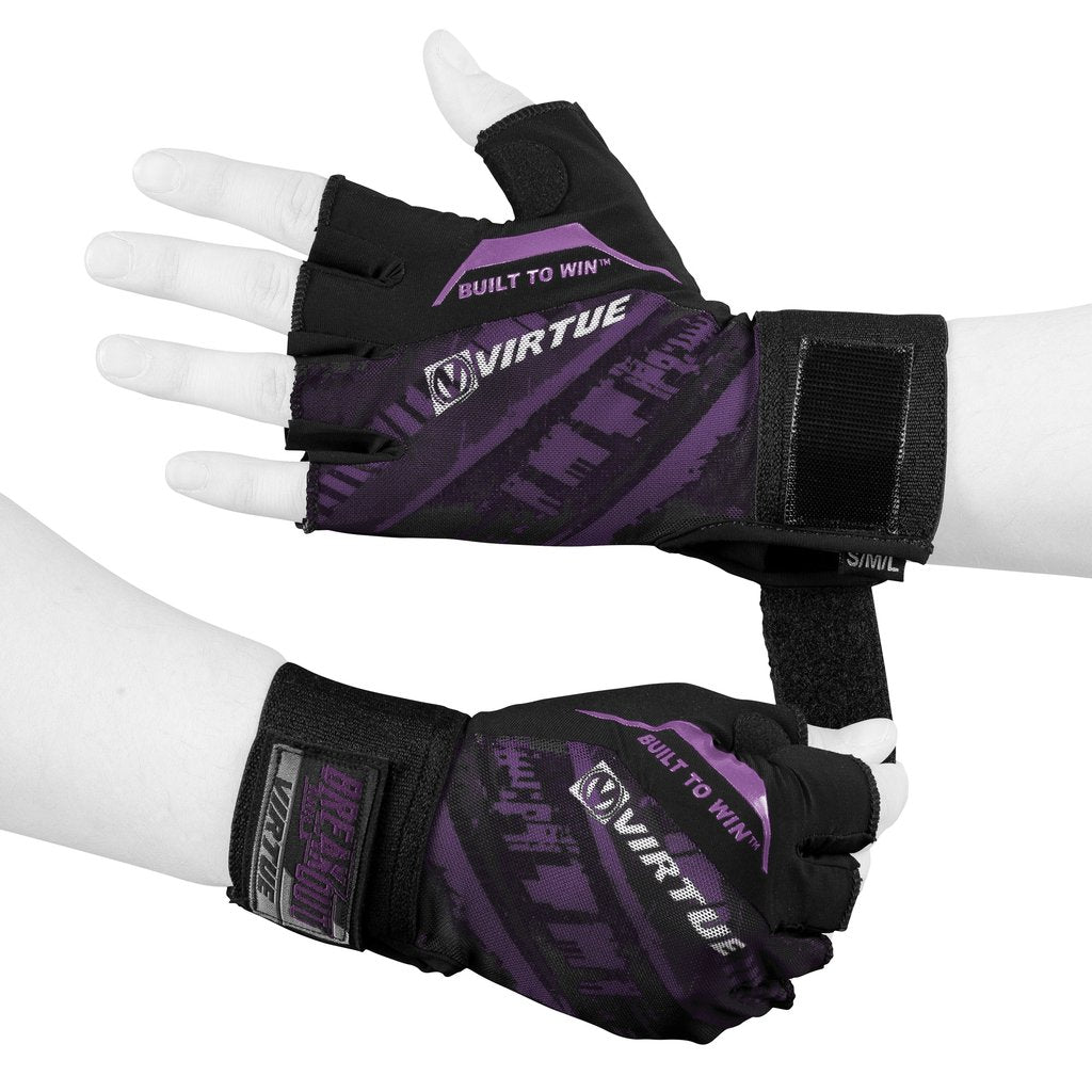 Virtue Mesh Breakout Gloves - Half Finger - Graphic Purple