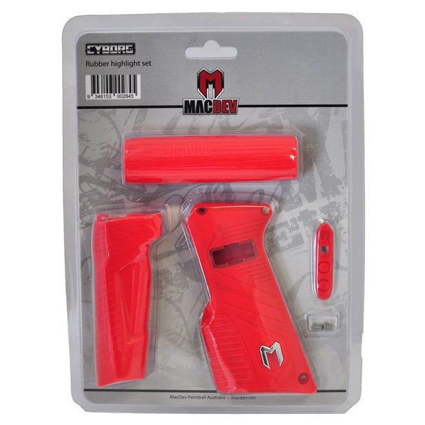 MacDev Cyborg 6 Rubber Grip Set - Red