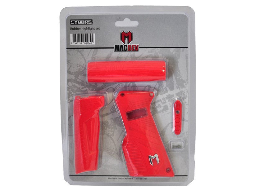 MacDev Cyborg 6 Rubber Grip Set - Red