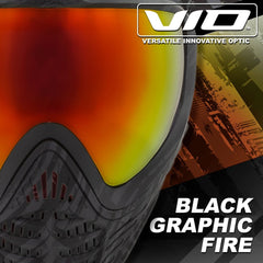 Virtue Vio Contour 2 Paintball Mask - Graphic Black Fire