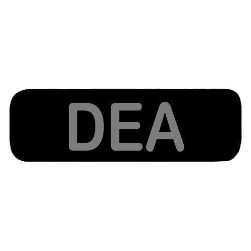 DEA Patch with round corners Large (Black)